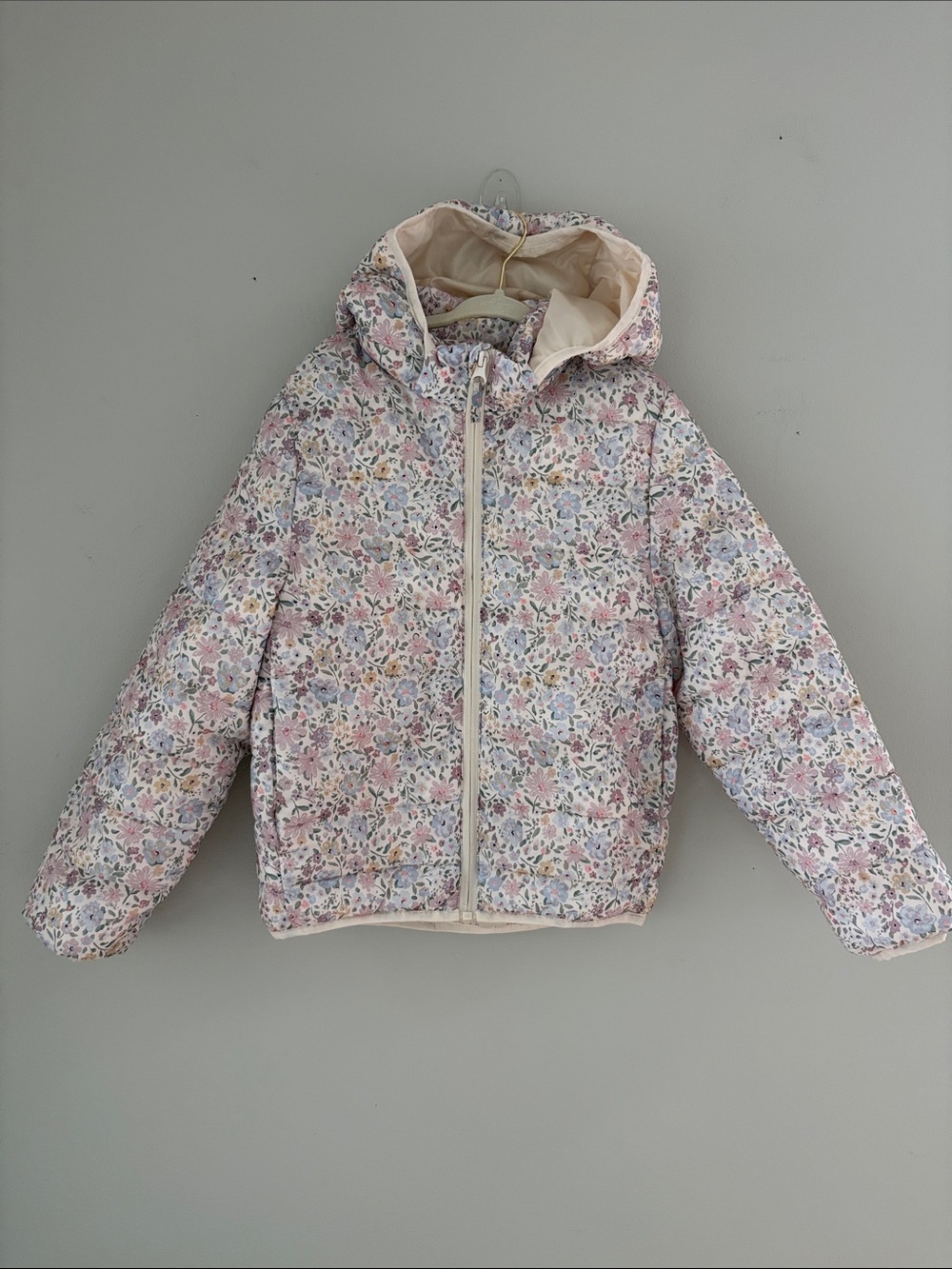 NWOT H&M Girls' Floral Hooded Puffer Jacket